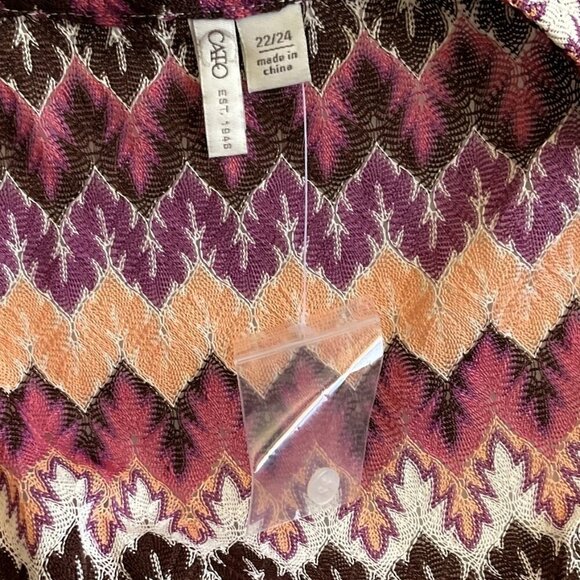 NEW CATO BOHO CARDIGAN SWIM COVER  PLUS 22-24 - Picture 7 of 9